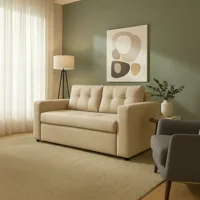 Flobal - Sofá 3 Cuerpos Florencia Beige - Repelente A Líquidos