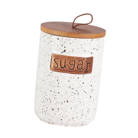 Bothyi - Recipiente De Almacenamiento De Cerámica, Tarro Sellado Portátil Con Asa Superior, Contenedor De Almacenamiento, Azúcar