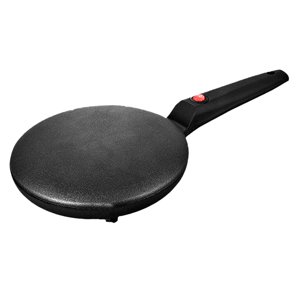 Magideal - Máquina De Crepé Instantánea, Sartén Para Crepé, Antiadherente, Cocina Doméstica, Compacta, De Mano, Mango Largo, Portátil Para Huevos, Tortillas, Bli Negro