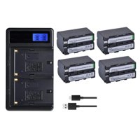 Genérico - 2 Baterías Np-F970 Np-F960 + Cargador Doble Bc-Vm10 Sony Alternativo