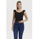 thumbnail image 2 of Polera Mujer Escote Corazón Espalda Amarra Negro, 2 of 4