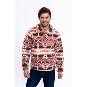 Likeshop - Polerón Peludo Étnico Otoño Invierno Chaqueta Hombre 6076
