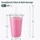 thumbnail image 2 of Vasos De Plástico 600 Ml Con Tapas Y Pajitas Para Bebidas Frías, 2 of 7