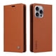 thumbnail image 3 of Funda Billetera de Cuero para iPhone 16 Pro Max con Tarjetero y Soporte - Tapa Magnética Marrón, 3 of 6