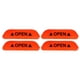 thumbnail image 4 of Cinta reflectante de 4 piezas, Color brillante, resistente a , a prueba de arañazos, tira reflectora, pegatinas universales para puerta de , NARANJA, 4 of 5