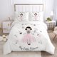 thumbnail image 1 of Cartoon Duvet Cover Set Cute Magic Girl My Little Princess Pattern Bedding Set For Girl Kid Polyester Pink Quilt Cover, 1 of 5