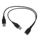 thumbnail image 2 of 20 cm USB 2.0 hembra a doble USB Macho Jack Splitter Hub Cargador Cable de datos, 2 of 3
