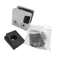 Magideal - Abrazadera De Vidrio Cuadrada Con Parte Posterior Plana, Herrajes Para El Hogar, Fácil Instalación, Accesorios Para Rieles, Soporte De Vidrio Para Uso