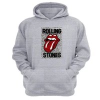 Genérico - Polerón Canguro The Rolling Stones Gris Claro Talla Xs Unisex