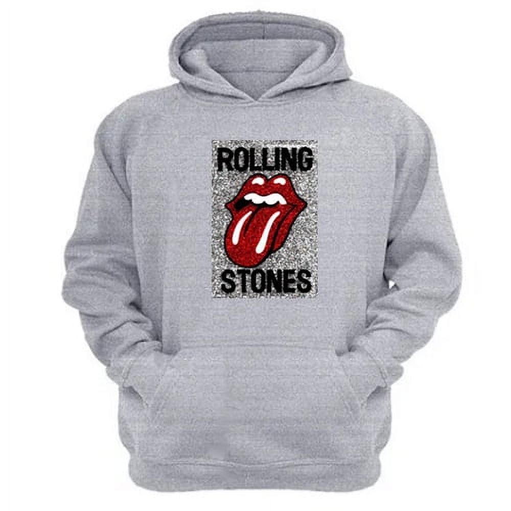 Genérico - Polerón Canguro The Rolling Stones Gris Claro Talla M Unisex