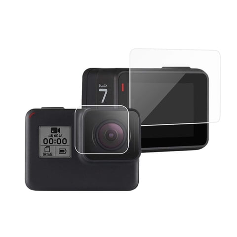 Genérico - Protector De Pantalla Mica Vidrio Para Gopro 5 6 7 Black