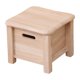 thumbnail image 2 of Decoración De Madera Del Taburete Del Almacenaje Con Los Bordes Redondeados Para La Entrada Del Apartamento 30cm X 30cm X 25cm Madera, 2 of 5