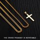thumbnail image 3 of Collar Yooblue cadena cruz bañada en oro de 14K – 51 cm, 3 of 9