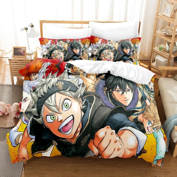 Black Clover Bedding Sets Duvet Cover Set With Pillowcase Bedclothes Bed Linen Home Textiles