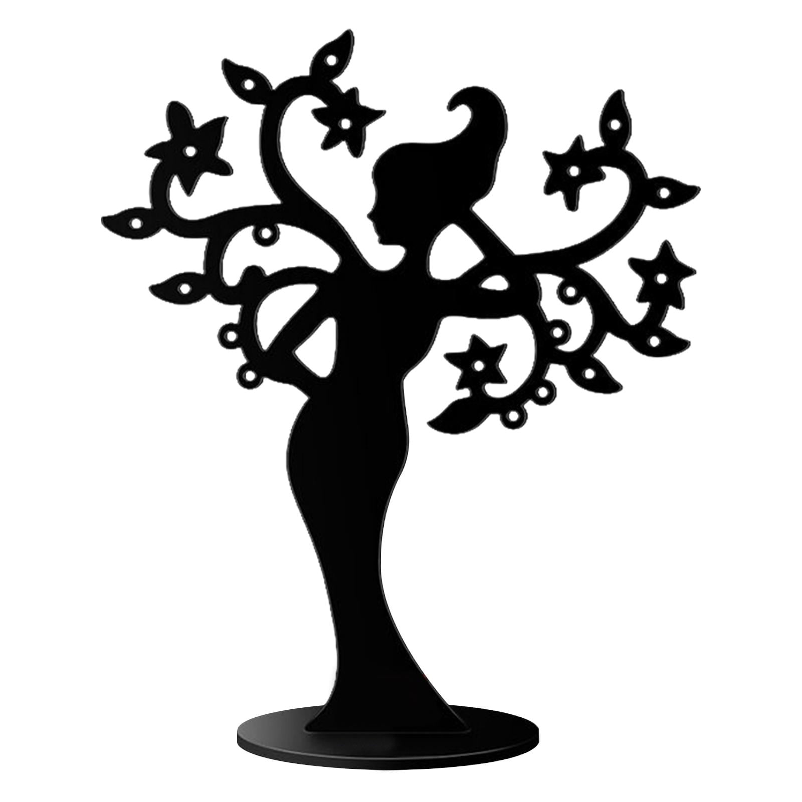 Magideal - Soporte De Acrílico Para Pendientes, Soporte Organizador De Joyas, Soporte De Exhibición De Joyas, Soporte Colgante De Almacenamiento Para Sala De Negro