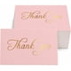thumbnail image 1 of Tarjetas de agradecimiento SMOQYKBW paquete de 100, rosa con foil dorado, 1 of 7