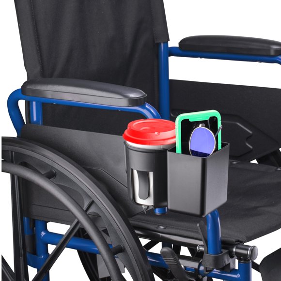 Portavasos Universal y Caja de Almacenamiento para Silla de Ruedas Shopperals