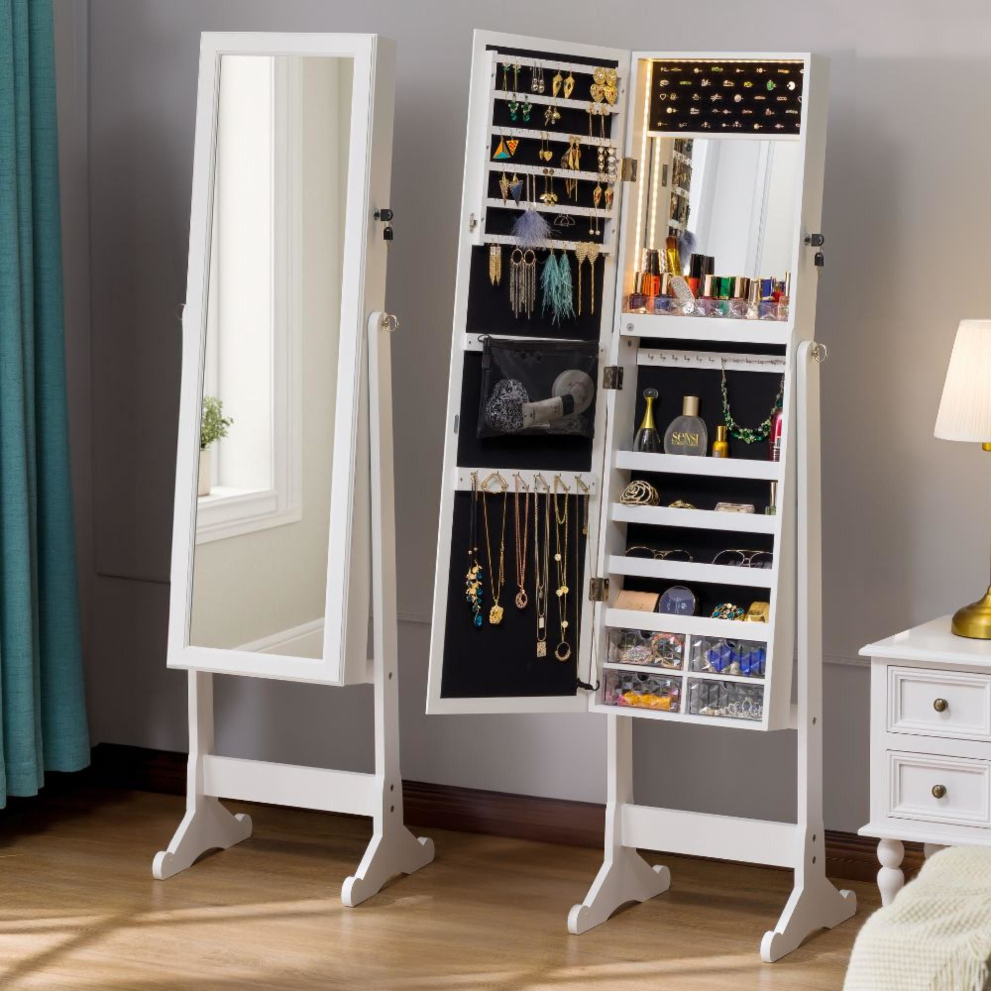 Mainstays - Espejo Joyero 159 Cm Blanco