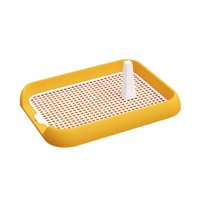 Magideal - Orinal Para Cachorros, Soporte Para Almohadillas Para Orinar, Inodoro De Entrenamiento De Malla, Inodoro Portátil Para Perros Pequeños Y Medianos, Gat Amarillo