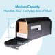 thumbnail image 3 of Buzón Architectural Mailboxes Chadwick de acero negro 53x17x22 cm, 3 of 9