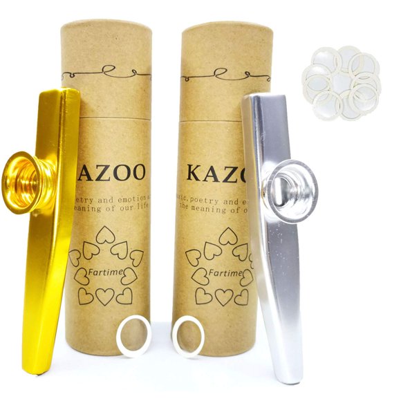 Kazoo Fartime 12 cm Oro/Plata con 10 diafragmas