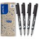 thumbnail image 1 of Marcador PILOT V‑Sign negro – Pack de 4 – Punta 2,0 mm, 1 of 7