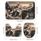 thumbnail image 3 of Chica chismosa-theme 4-Piece Shower Curtain Set with Rugs, Waterproof Bathroom Decor Set Includes Bath Mat, U-Shaped Rug, Toilet Lid Cover and Curtain with Hooks, 3 of 6