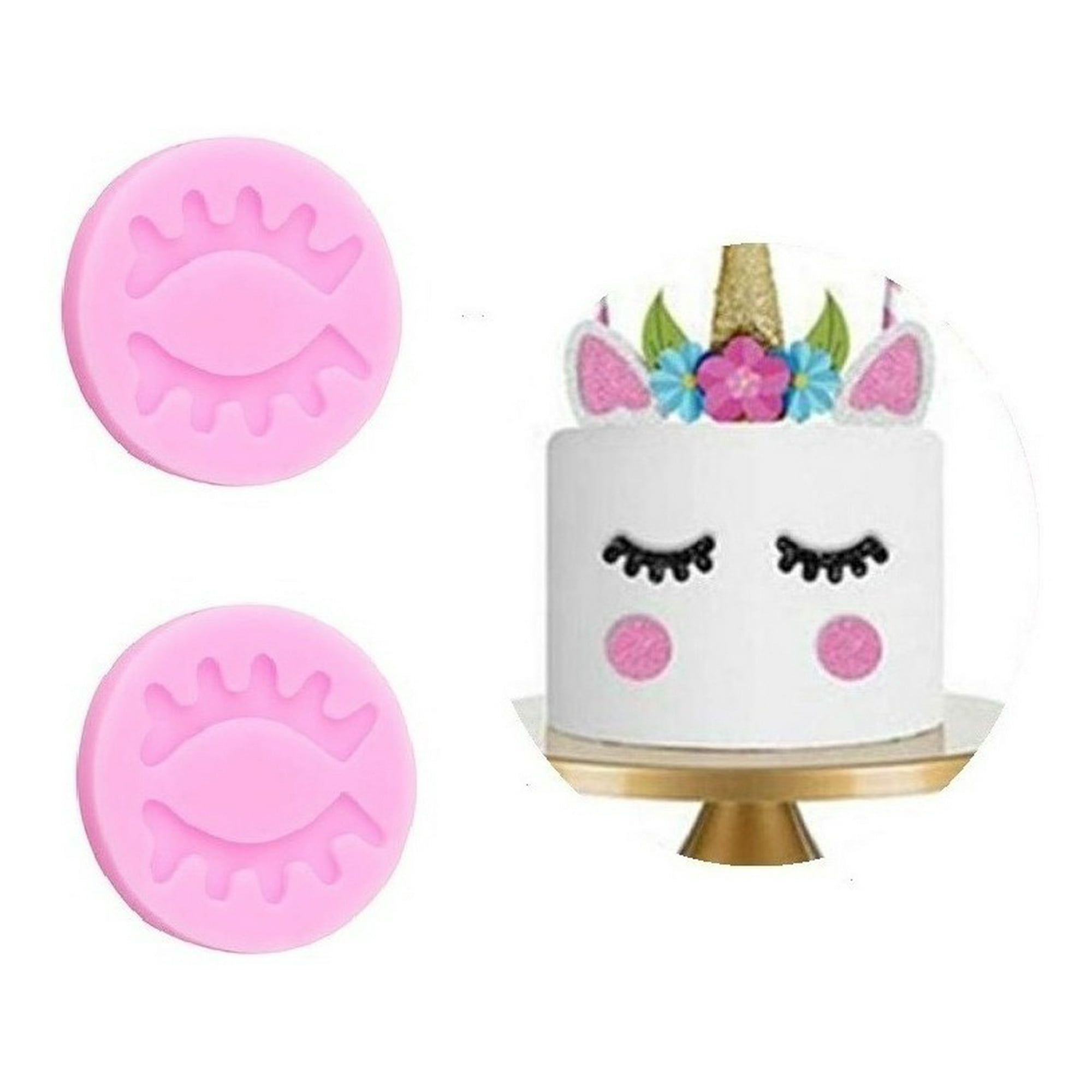 Genérico - Pack X2 Molde De Silicona Moldes Molde Fondant Pestañas