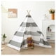 thumbnail image 2 of Carpa Tipi Niños Infantil 160 Cm Rayas Gris Decoración, 2 of 6