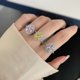 thumbnail image 5 of Anillos de Compromiso Ovalados de 4.5 Quilates para Mujer Anillo de Plata Esterlina 925 Piedra Amarilla/rosa CZ Hielo Triturado Anillo de Promesa para Ella Esposa Novia Mamá Talla 5-9, 5 of 6
