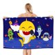 thumbnail image 1 of Baby Shark Toalla de playa de secado rápido con diseño temático, regalo para mujeres y niñas, ideal para cumpleaños, fans, amantes de la música, uso en la playa o al aire libre,78*180cm, 1 of 6