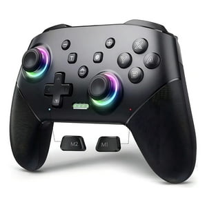 Data Frog - Controlador Rgb Inalámbrico Para Nintendo Switch Android Ios Pc, Color Negro