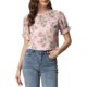 thumbnail image 1 of INSPIRE CHIC Blusas de Chifón para Mujer Mangas Cortas Camisa de Trabajo Floral Tops Rosa Gris S, 1 of 6