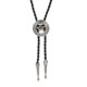 thumbnail image 3 of bolo bola tie rodeo vaquero pu cuero estrella colgante corbata plata antigua, 3 of 3