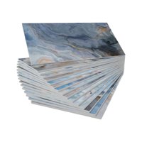 Magideal - 16X Papel Tapiz De Espuma, Paneles De Pared, Pegatina De Papel Tapiz, Pegatina De Pared De Mármol Para Baño, Decoración Del Hogar, Decoración De Pared Azul Un