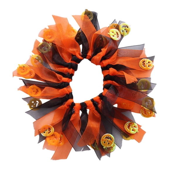 Bufanda navideña para mascotas, collar para mascotas de Halloween, pañuelo cómodo, disfraz de collar para cachorros, cinta para gatos, collares para p naranja y negro