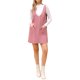 thumbnail image 2 of INSPIRE CHIC Vestido inspirado para mujer Otoño Invierno Tirantes Pana Cuello en V Profundo Sin mangas Casual Mini Pichi S Rosa, 2 of 6