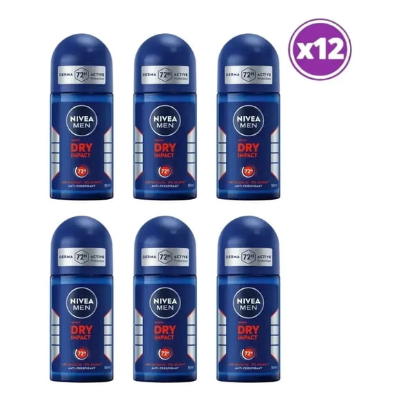 PACK 12 Nivea Antitrans Active Dry Impact Roll on 50ml