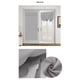 thumbnail image 3 of 1 paquete Cortina de puerta - cortinas de oscurecimiento habitación oscurecimiento privacidad atar cortina de ventana para patio vidrio/puerta ciega puerta francesa, W 26 x L 68, gris claro, 3 of 3