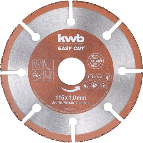 Kwb - Disco De Corte Madera / Pvc / Cobre Easy-Cut 4.1/2"" / 115Mm