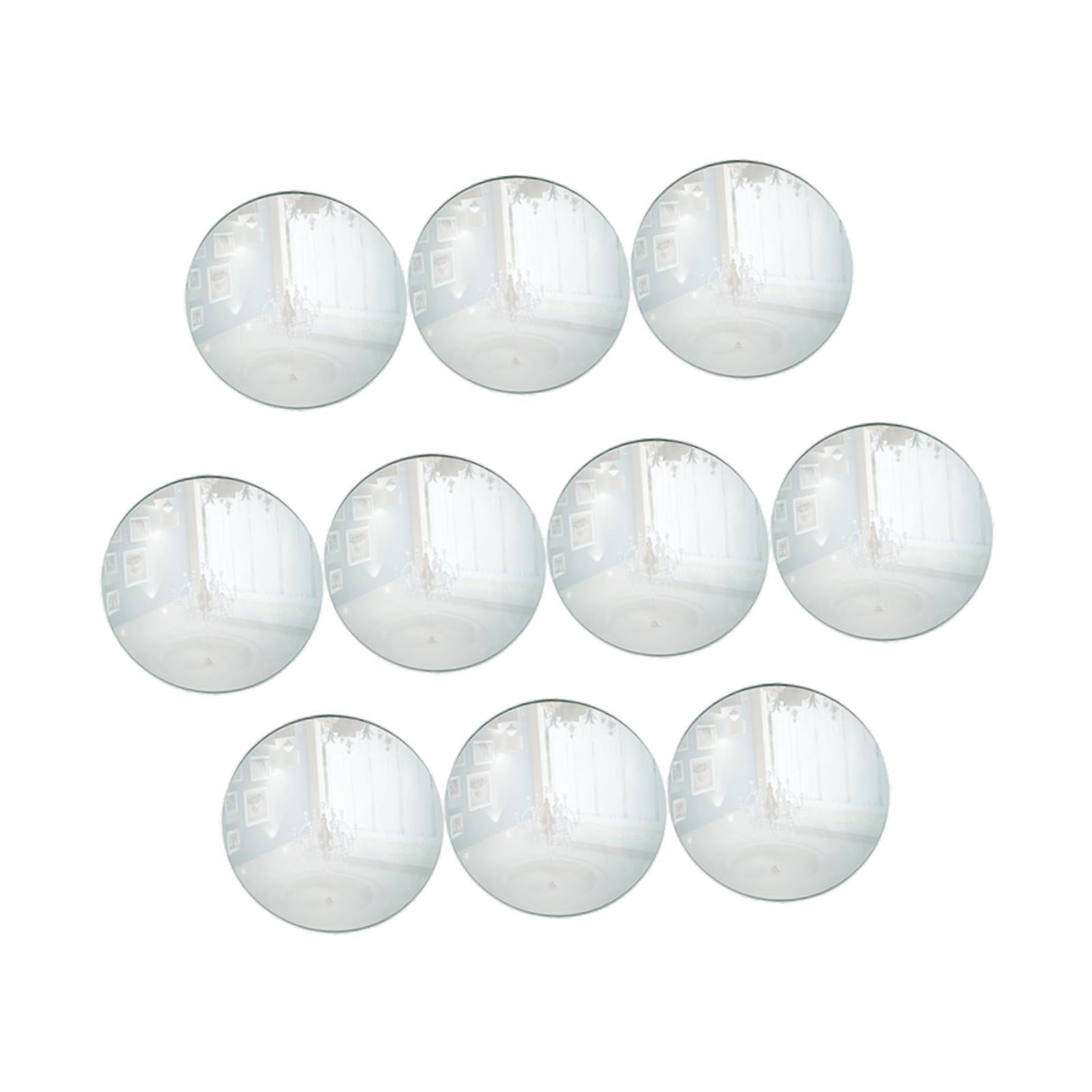 Magideal - 10 Bandejas Decorativas Para Espejos, Soportes Para Tocador De Joyas, Regalos De Fiesta, Bandejas Para Exhibir Velas Para Tocador, Proyectos De Manual Plateado