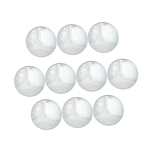 10 bandejas decorativas para espejos, soportes para tocador de joyas, regalos de fiesta, bandejas para exhibir velas para tocador, proyectos de manual Plateado