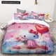 thumbnail image 1 of Hello Kitty Cartoon Duvet Cover 3D Anime Cute Children Bedding Set Comforter Cover Queen King Full Size for Bedroom Decoration Bed Sheets, 1 of 5