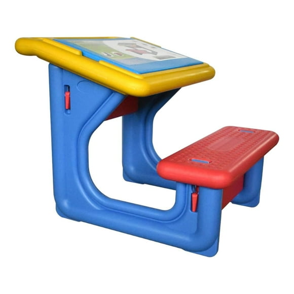 Mesa Escritorio Con Asiento Para Niños 55x55x70cm Gamepower azul Tamano Unico