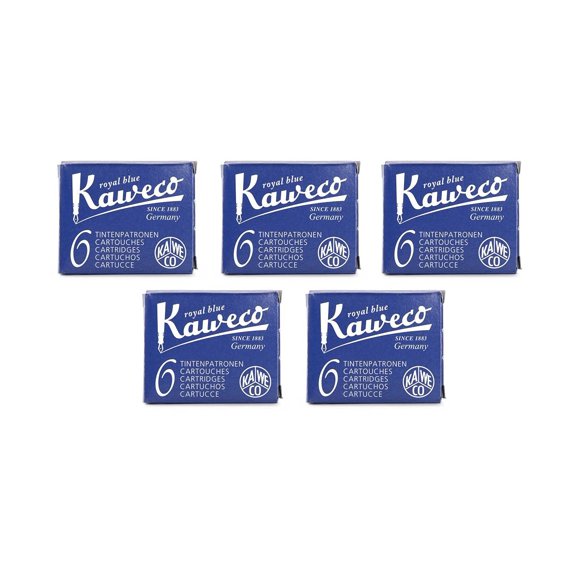 Cartuchos de tinta para pluma estilográfica Kaweco Royal Blue 30 ml x30