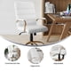 thumbnail image 4 of Silla de escritorio Flash Furniture Whitney con respaldo medio de cuero blanco/dorado, 4 of 9