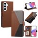 thumbnail image 1 of Funda Cartera Tricolor para Samsung Galaxy S26 FE con Soporte, Marrón, 1 of 6