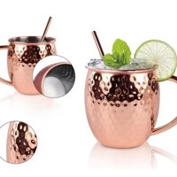 Genérico - Set 2 Mugs Cobre Acero Inoxidable 600Ml Tragos Bar