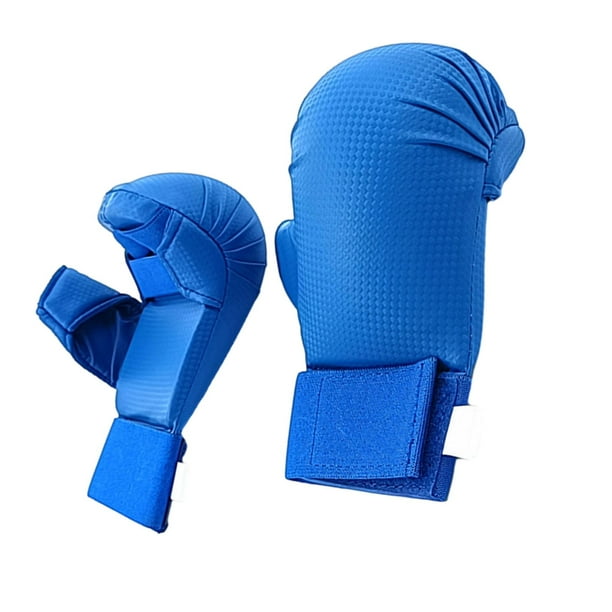 Guantes De Boxeo Guantes De Mma Portátiles Ligeros De Cuero Para Fitness Karate Mma Azul L