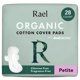 thumbnail image 1 of Toallas sanitarias Rael para mujer, algodón orgánico, 28 unidades, 1 of 8